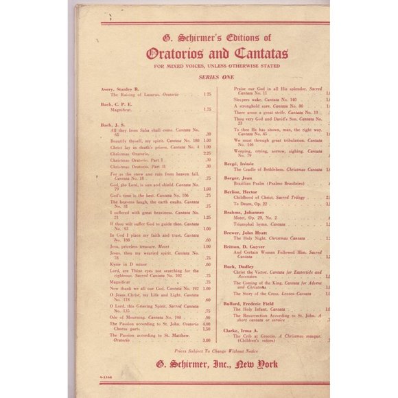 VINTAGE BACH'S CANTATA FOR CHRISTMAS Gloria 1964 - Picture 2 of 4